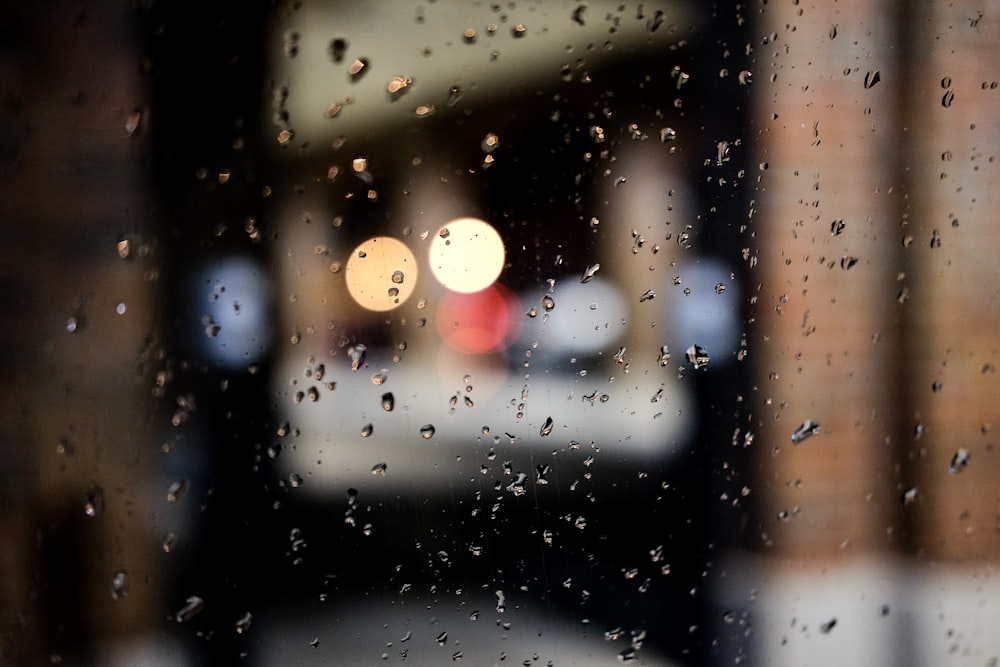 water dew on glass window