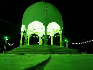 Evening view of Shriya's beautifully lit venue.