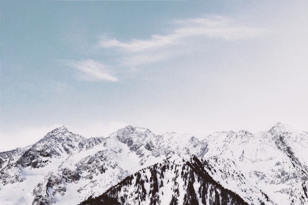 snow capped mountain ranges