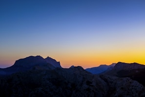 A breathtaking sunset view from a mountain top.