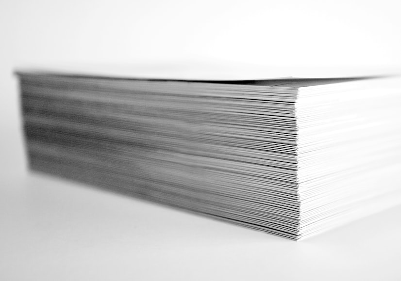 a stack of documents