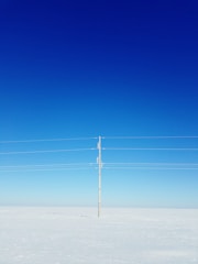 white electric post