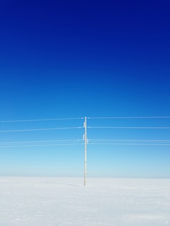 white electric post