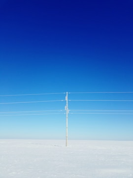 white electric post