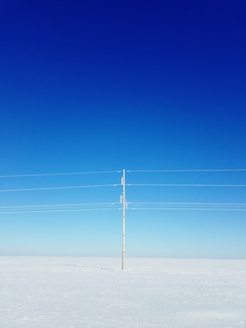 white electric post
