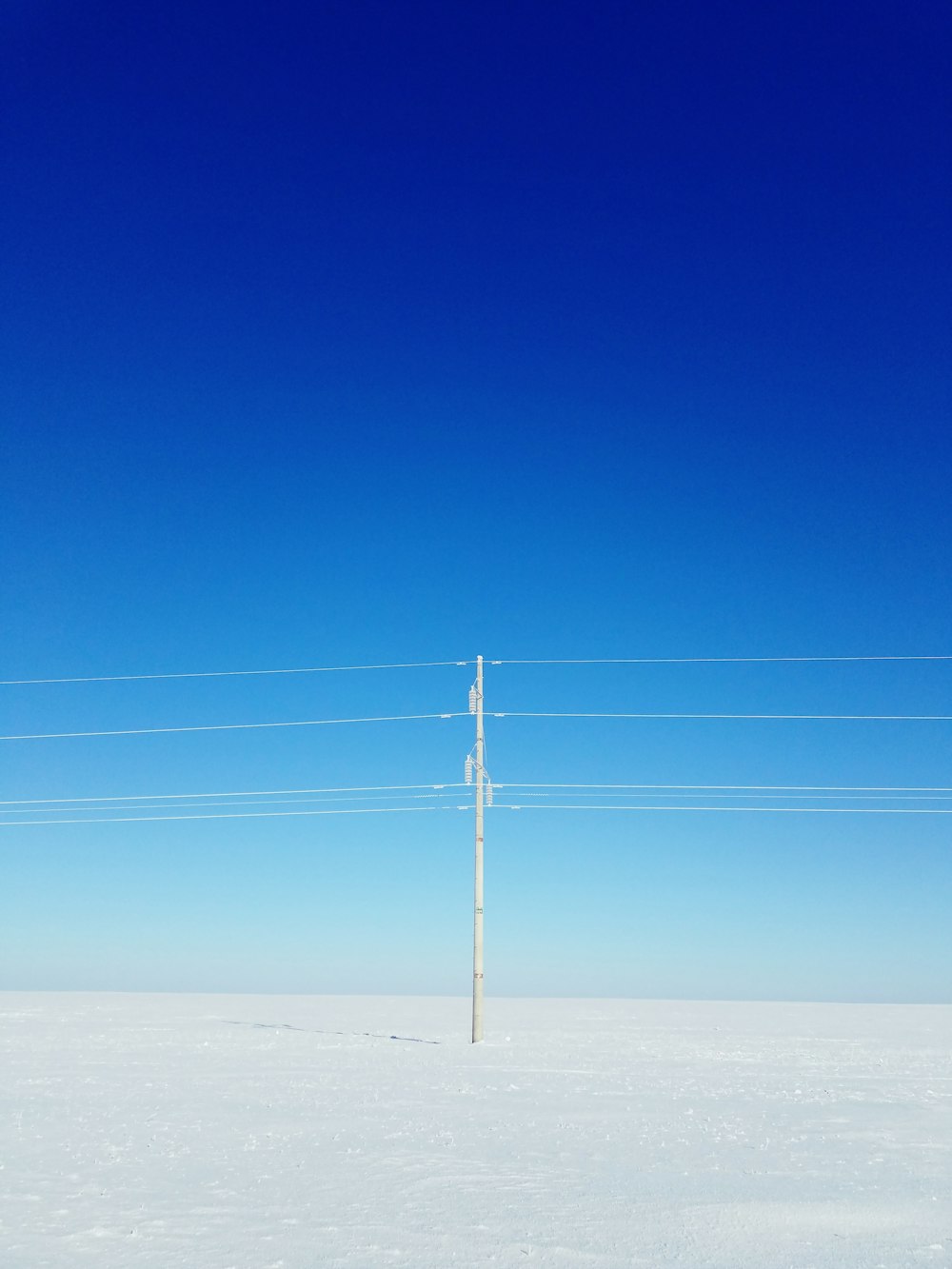 poteau électrique blanc