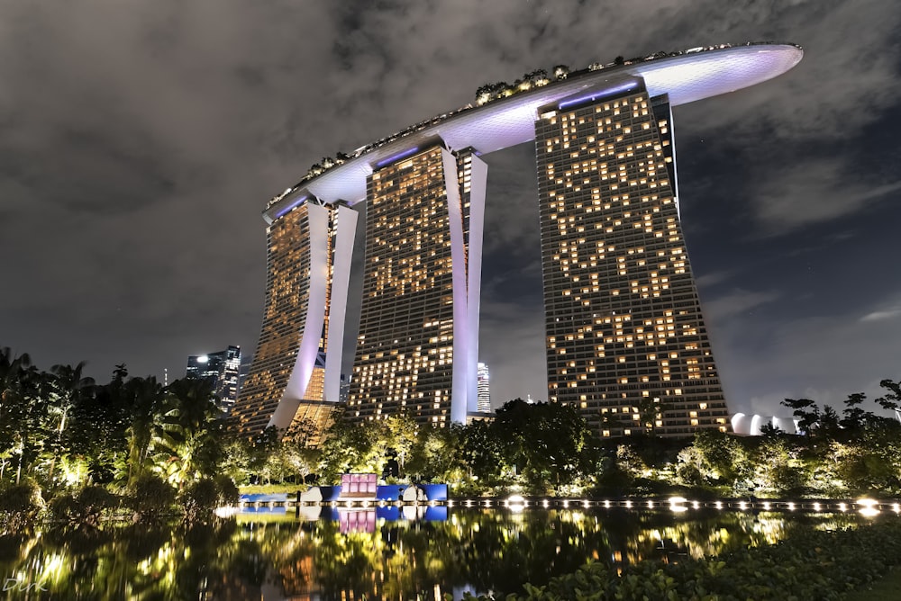 MB Sands, Singapore at nighttime