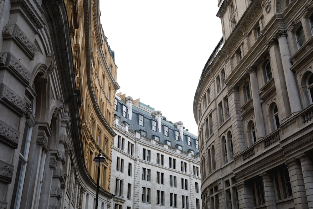 A London street of commercial premises, the kind of business Business Counsel works with.