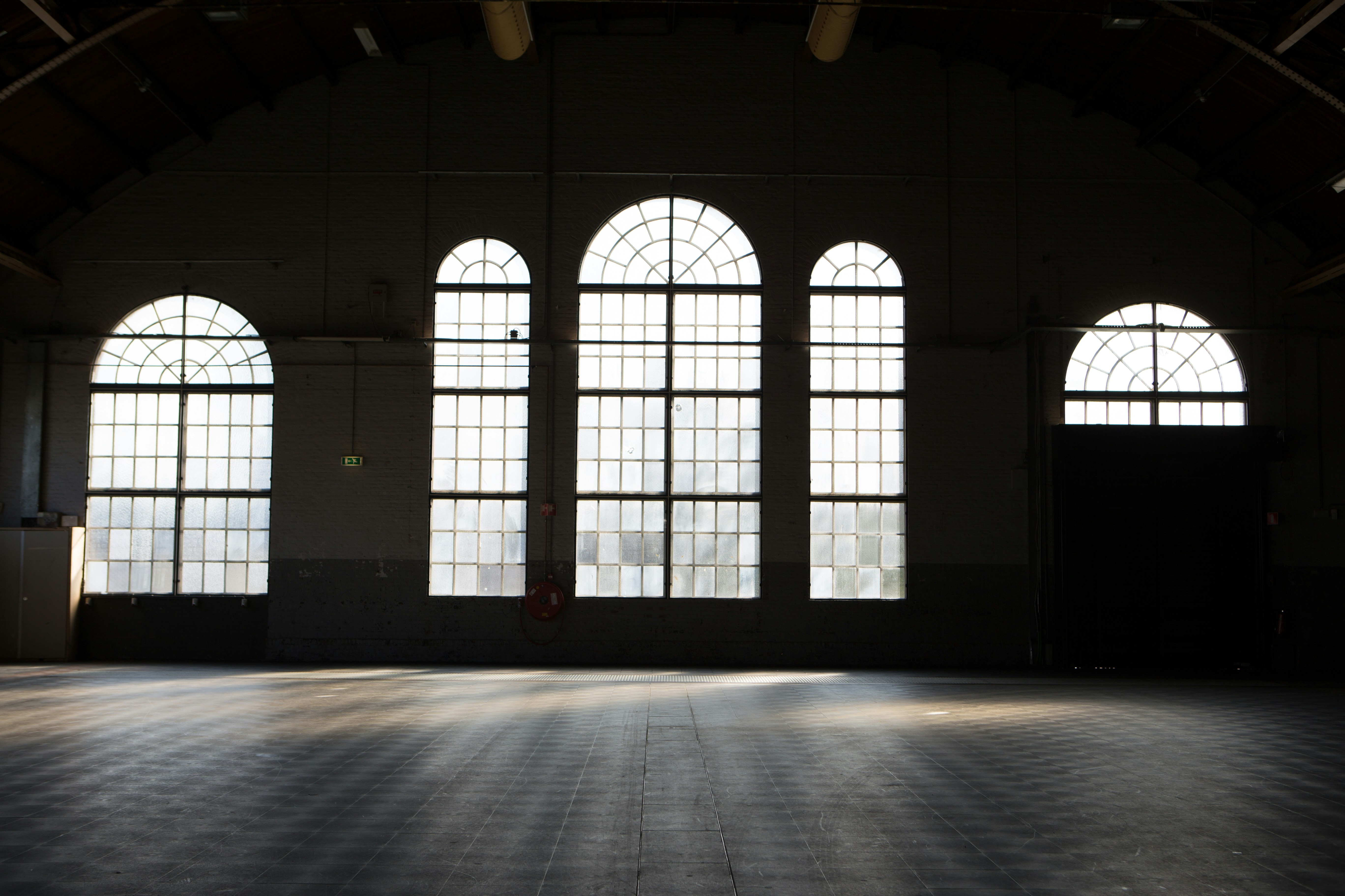 lights coming from the window in empty room