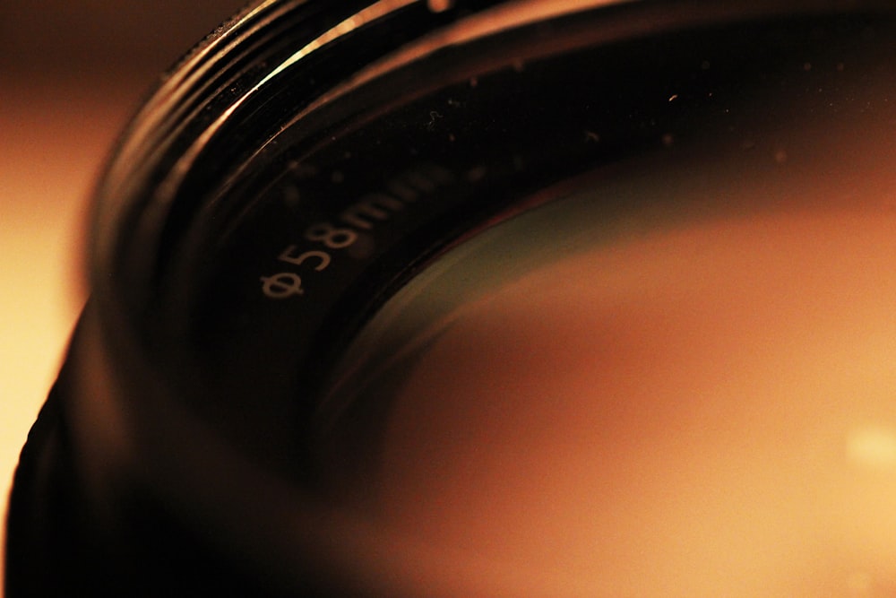 closeup photography of telephoto lens
