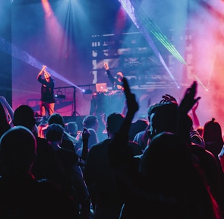 woman singing on stage