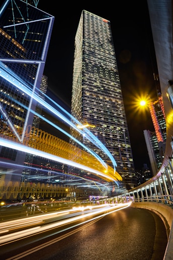 timelapse photography of high-rise building with lights