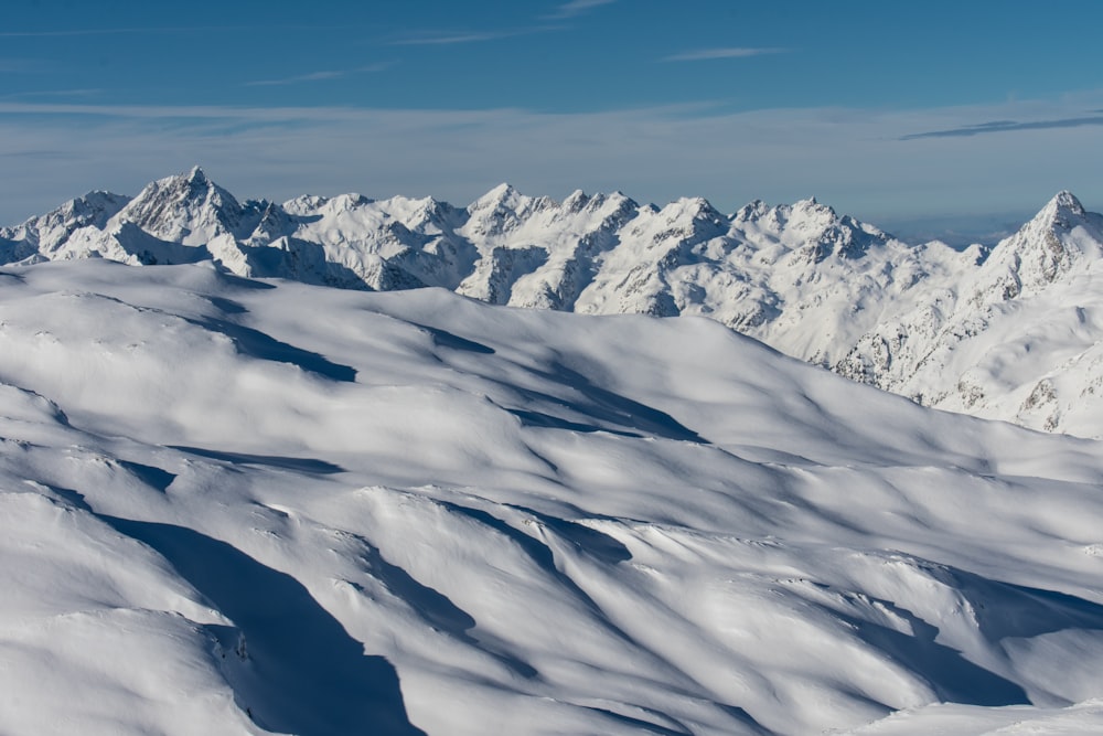 snow covered mountains at daytime