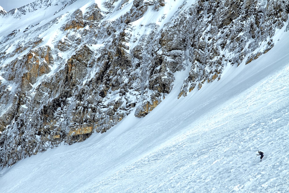 man skiing on ice