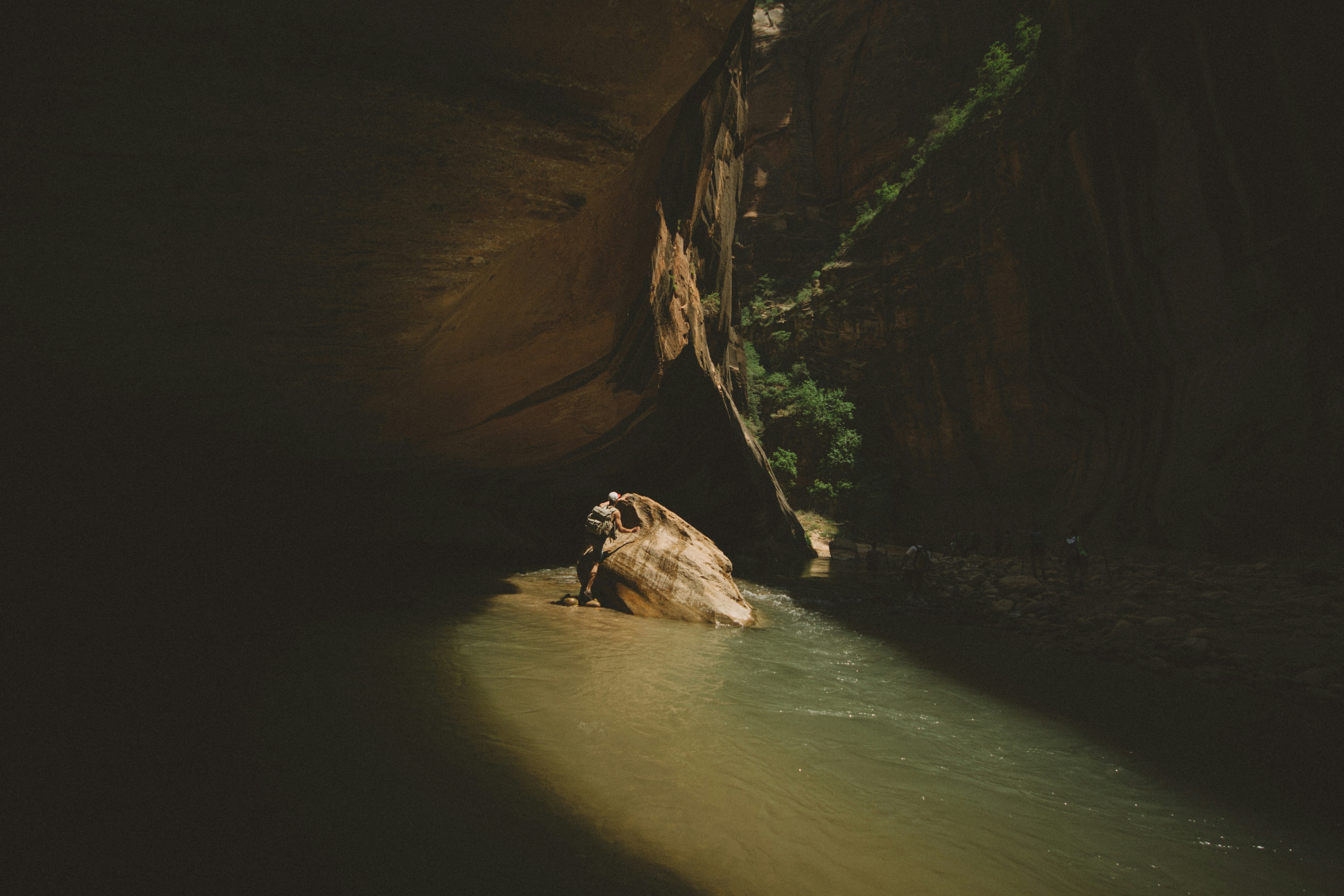 through the canyon