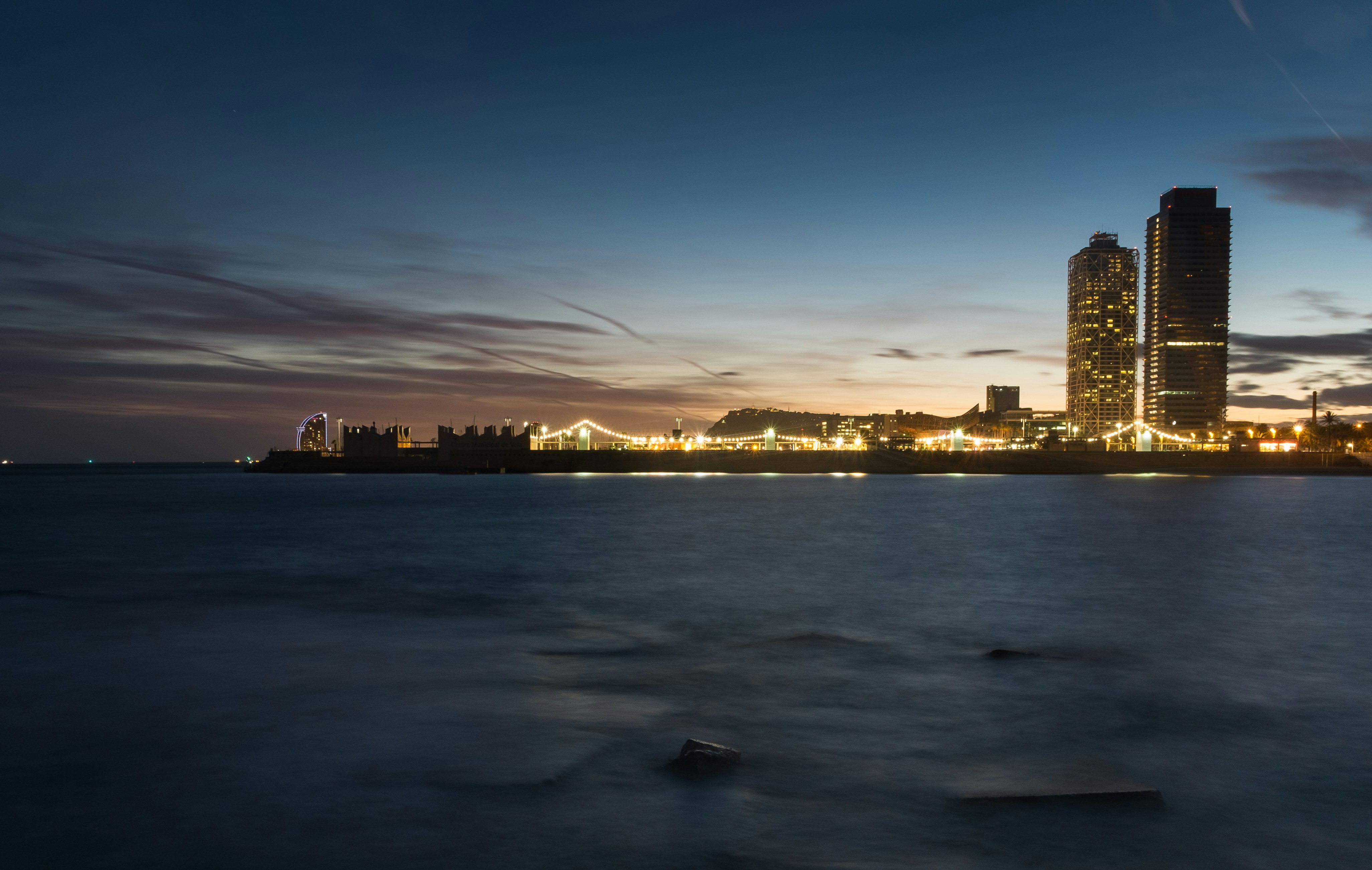 Barcelona at dusk