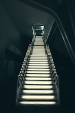 low angle view of gray stairs