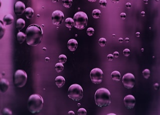 purple bubbles on liquid