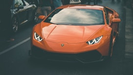 orange Lamborghini Aventador