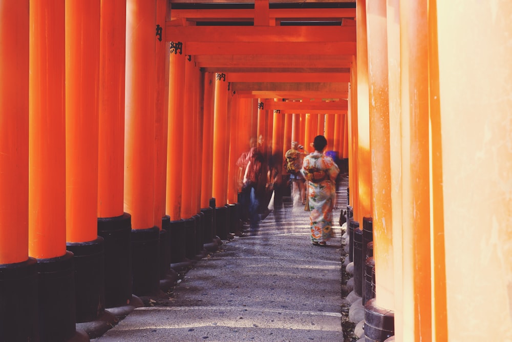 woman walking on isle