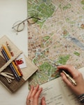 eyeglasses on map