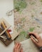 eyeglasses on map
