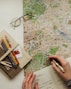 eyeglasses on map