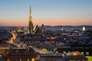 aerial photography of city buildings