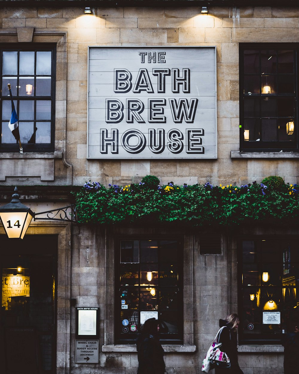 A sinalização da Bath Brew House
