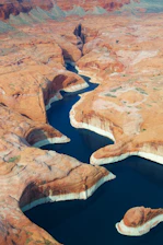 river in between mountains