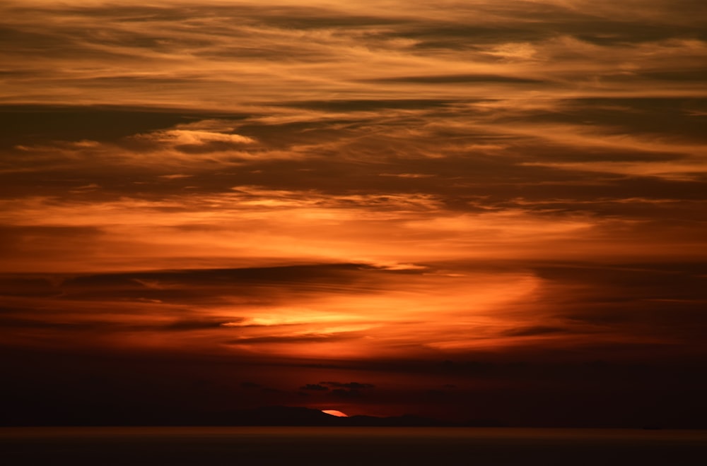 mountains during sunset