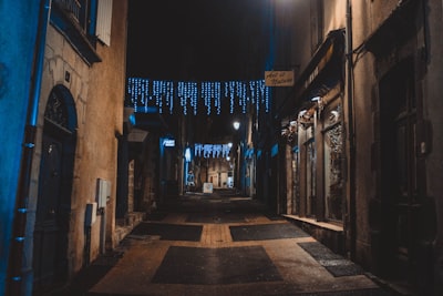 building during night