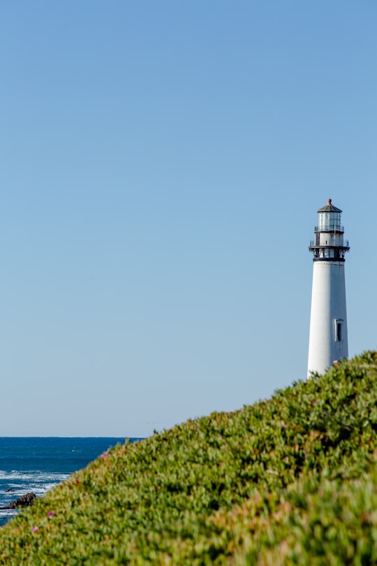 lighthouse beside body of water during day time in Pigeon Point Light Station United States