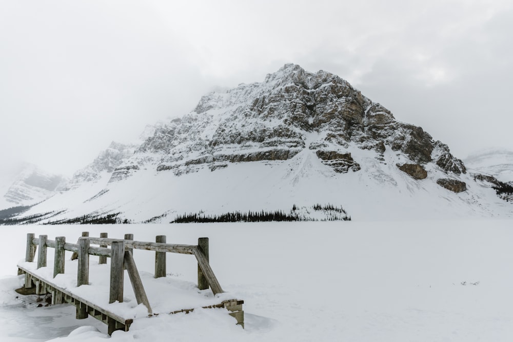 mountain covered with snow