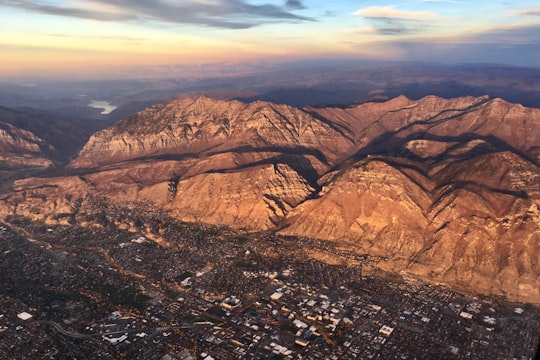 brown mountain in aerial view photography in Provo United States