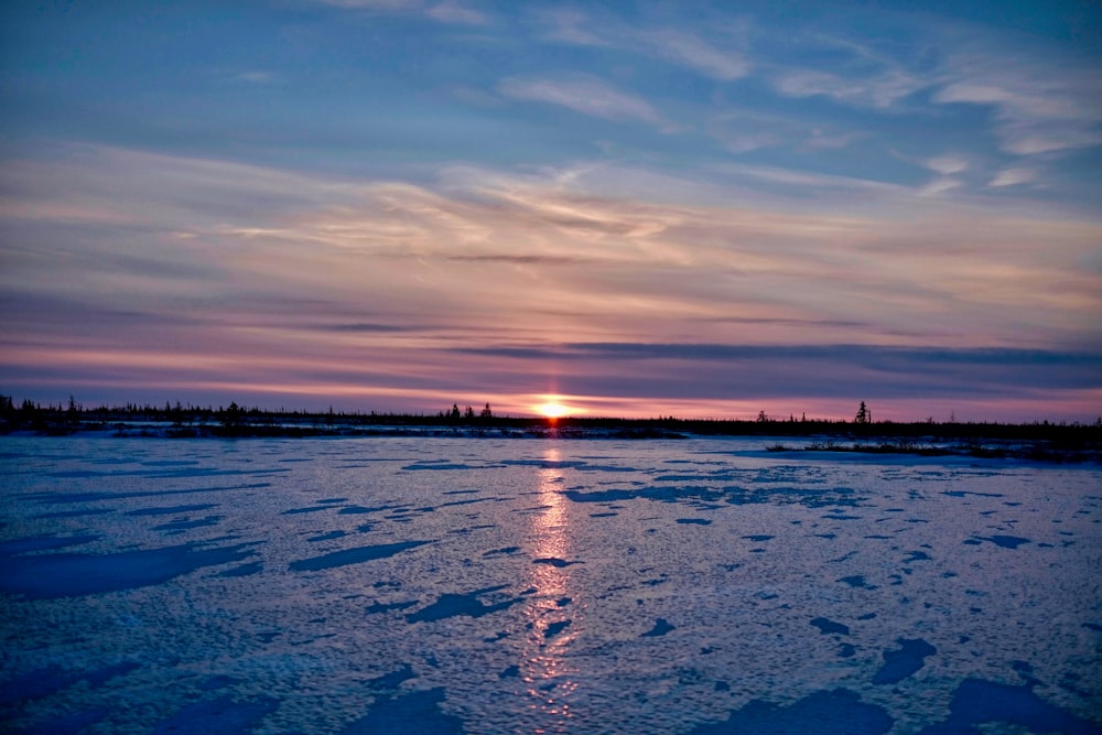 silhouette photo of sunset