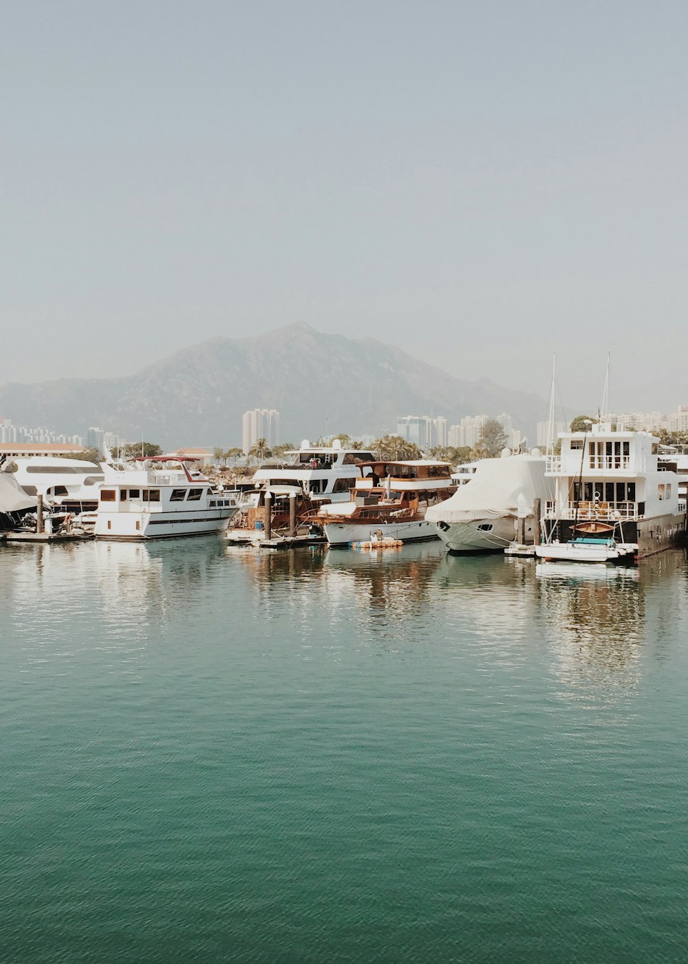 yachts dock during daytime