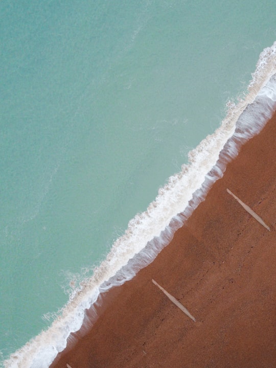 bird's eye view of seashore in Brighton United Kingdom