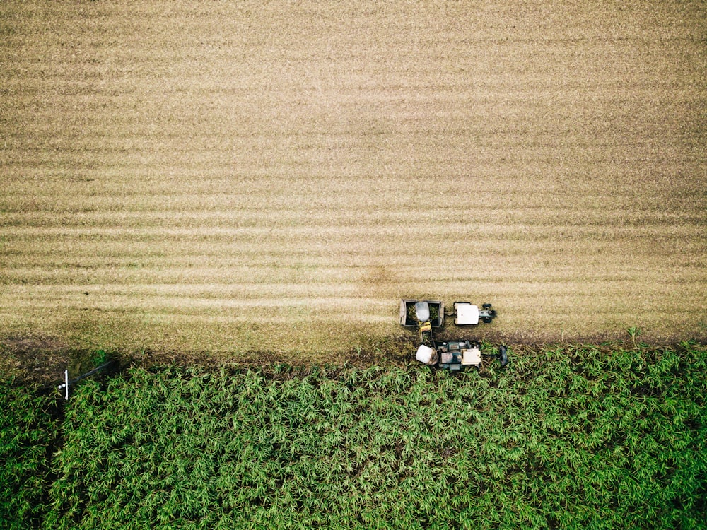 Foto aérea de la granja