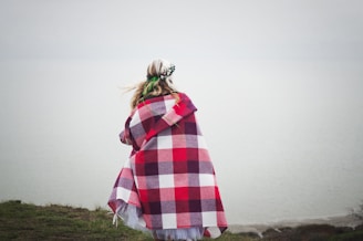 woman covered with blanket