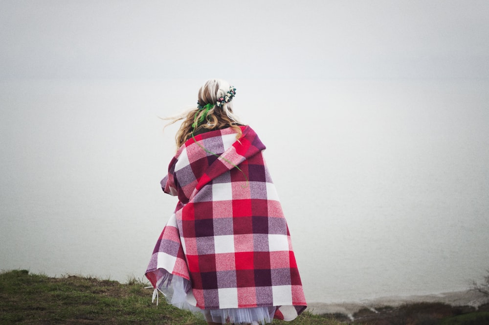 woman covered with blanket