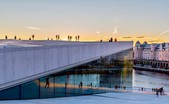 group of people on top of building in Akershus Fortress Norway