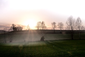 A serene sunrise over a peaceful landscape symbolizing hope and renewal.