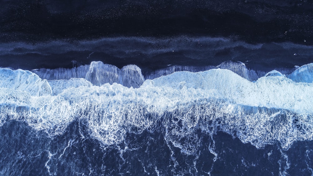 aerial view of beach shore