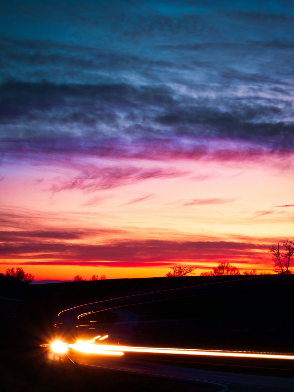 time lapse road shot