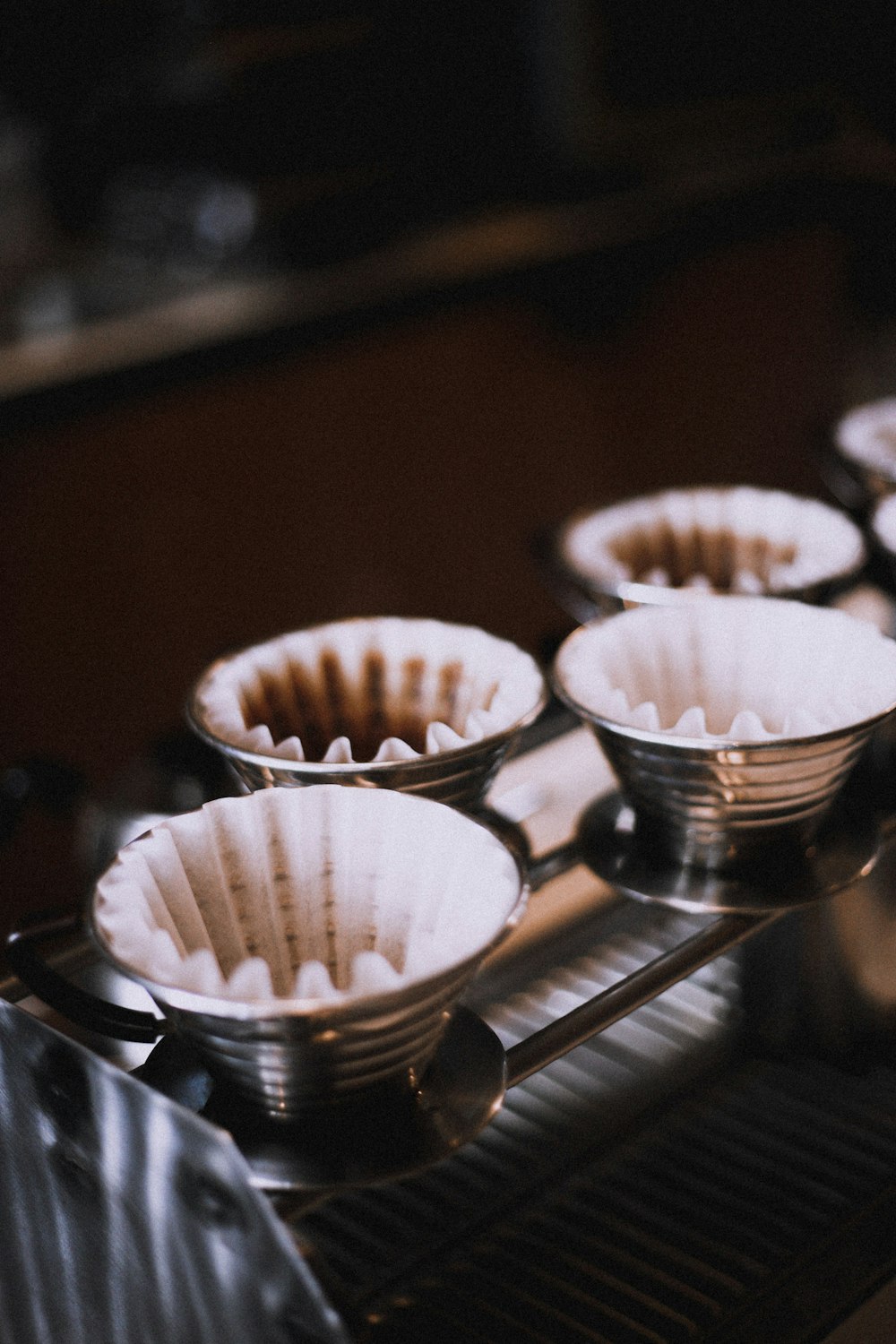 silver teacups