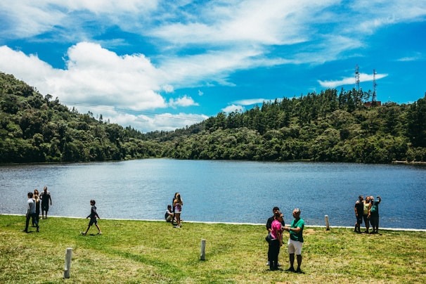 A serene image depicting community wellness activities.