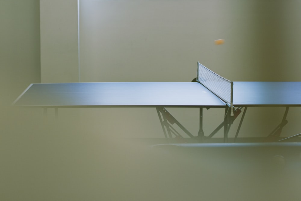 black ping pong table photography