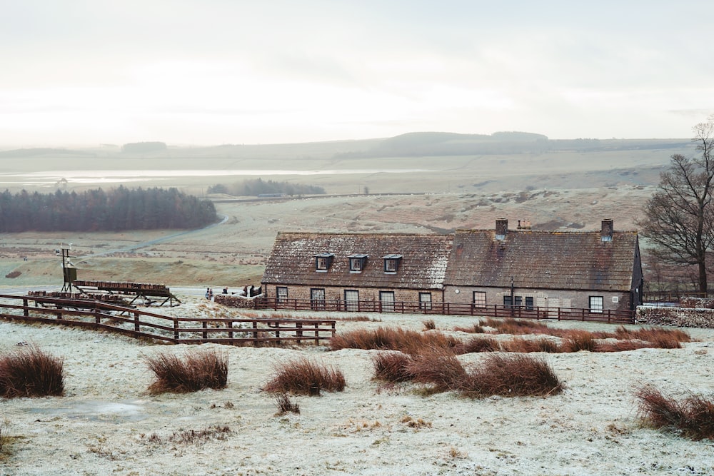 landscape photography of house