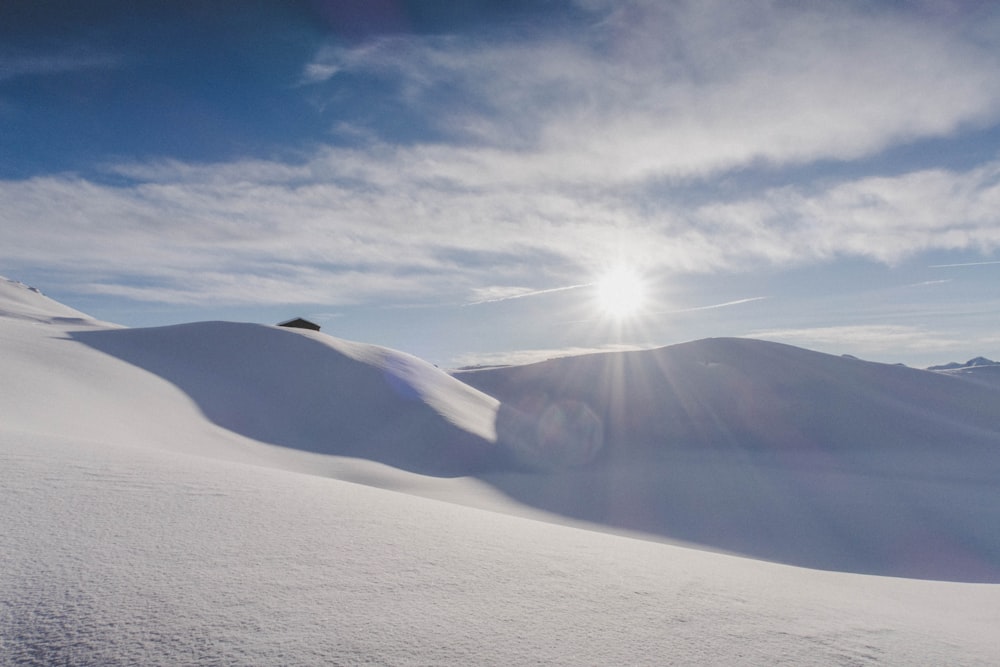 snow-covered hills